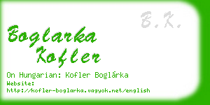 boglarka kofler business card